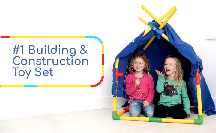 Kids playing Tubelox tent
