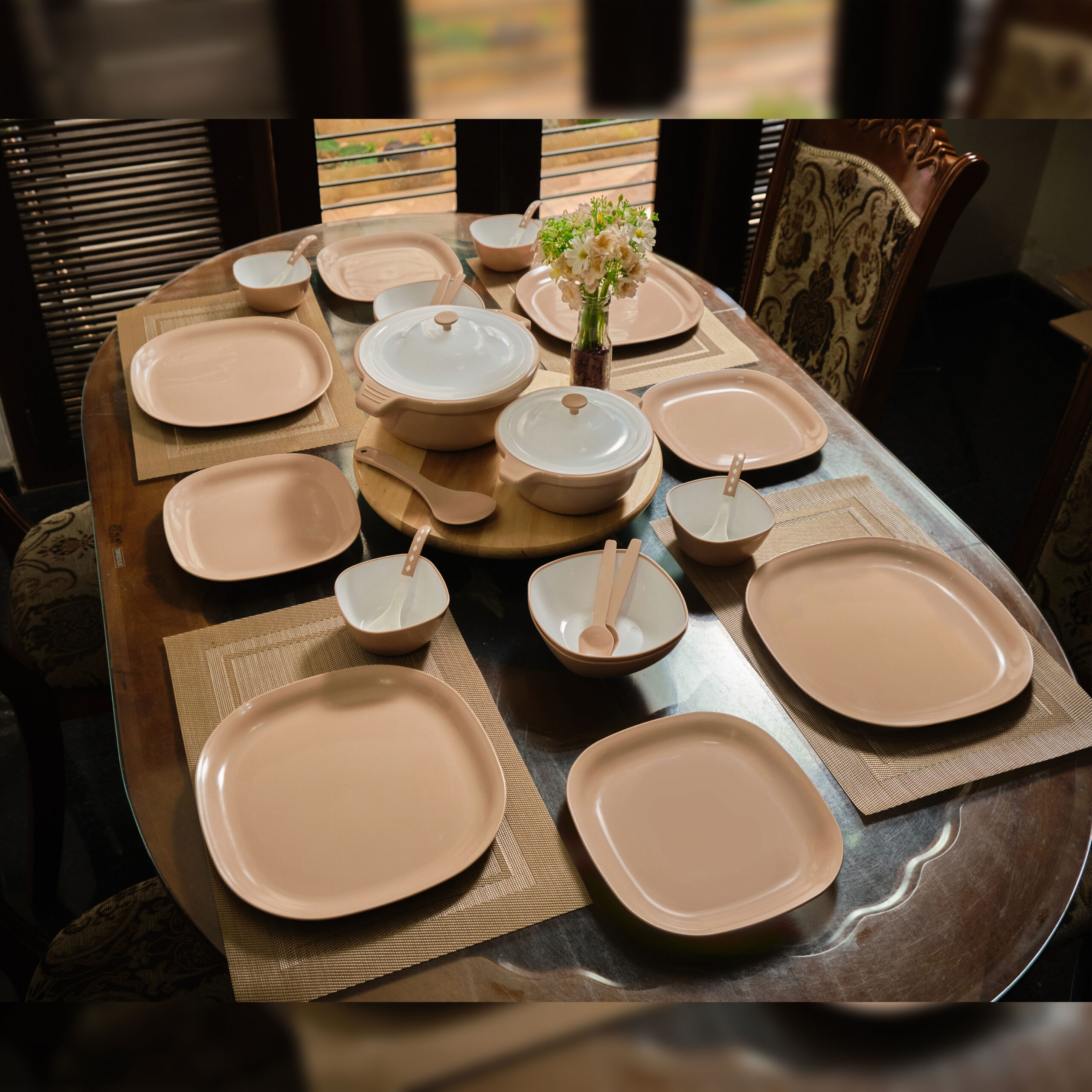 Dinner Set 31-Piece Unbreakable | BPA-Free | Microwave Safe | Elegant Design | Durable & Lightweight - Image 6