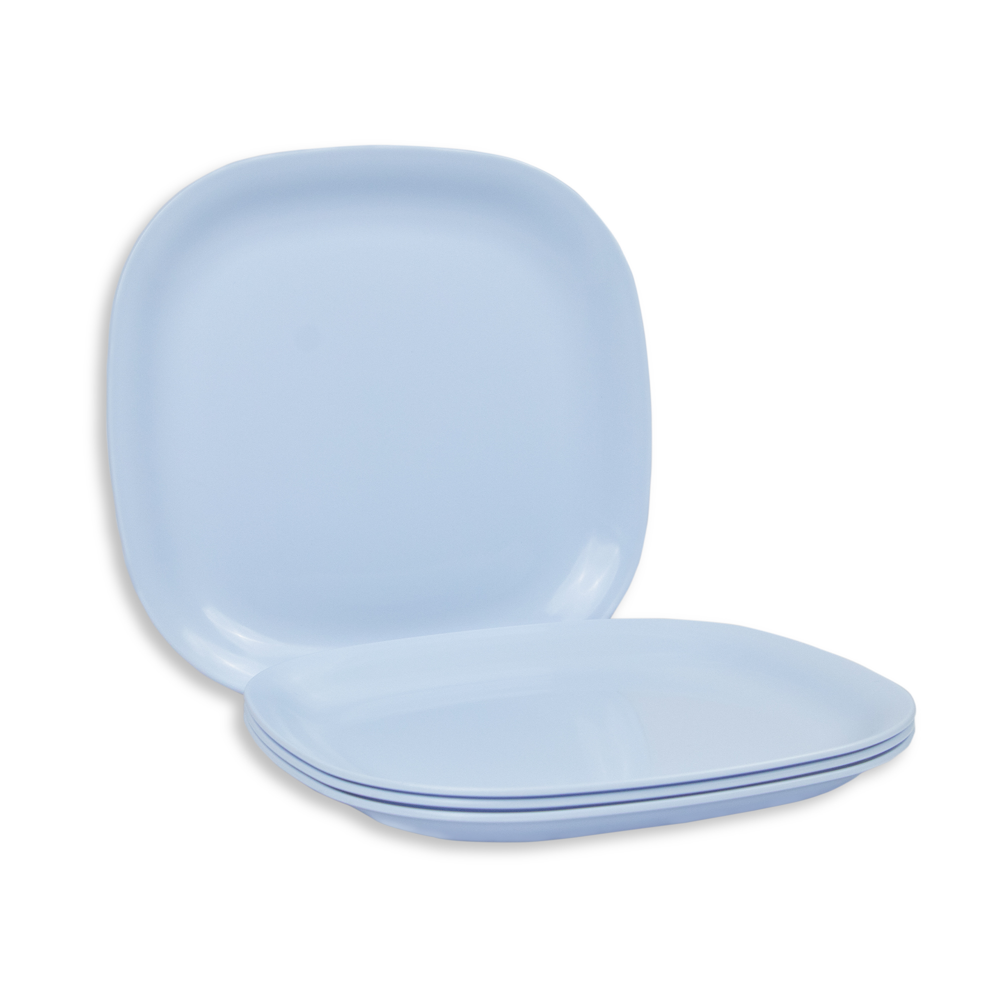 Square Dinner Plates Set of 4 | Unbreakable BPA-Free | Microwave Safe | Durable for Everyday Use | 11 Inches