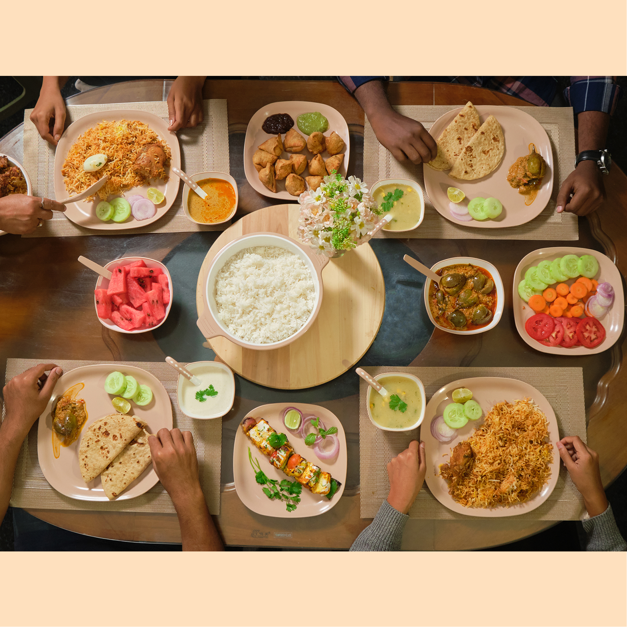 Dinner Set 31-Piece Unbreakable | BPA-Free | Microwave Safe | Elegant Design | Durable & Lightweight - Image 2