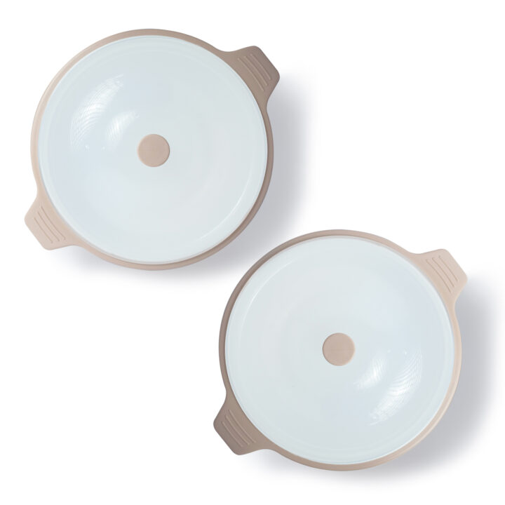 Beige Serving Bowl Top view