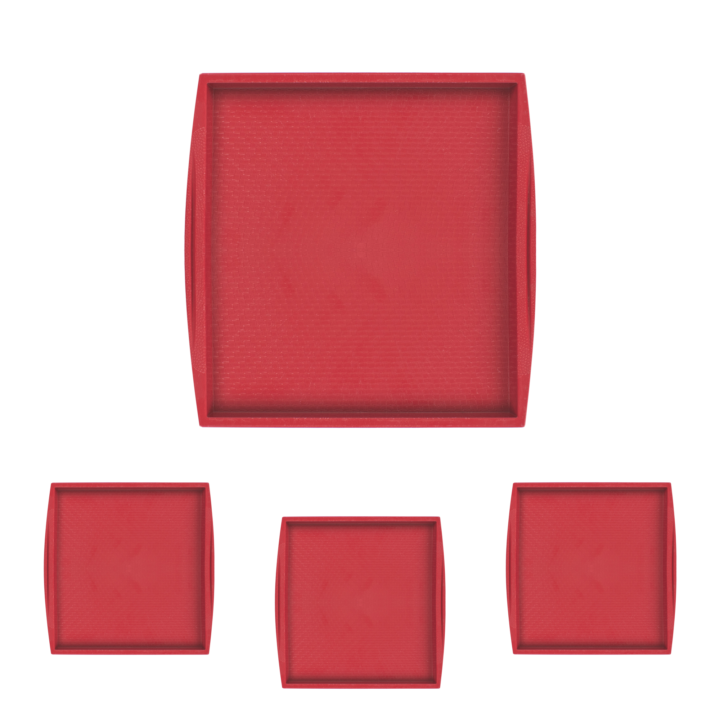 Lumiset Red Tray set