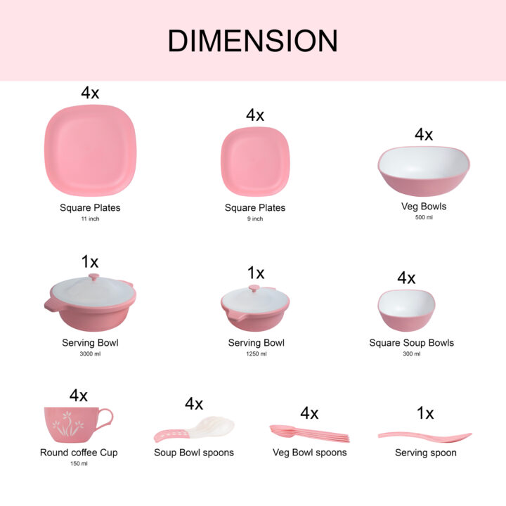 Dinner set diamension