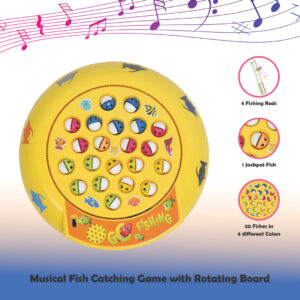 Musical Fishing Game for Kids | 21 Fishes, 4 Fishing Rods, STEM Learning Toy, Fun & Educational | Ages 4+