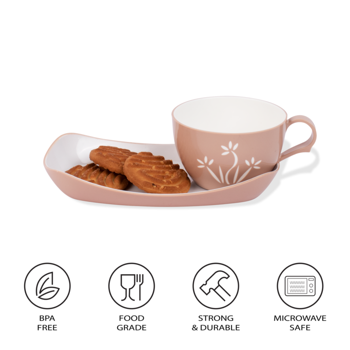 Cup and Saucer with snacks