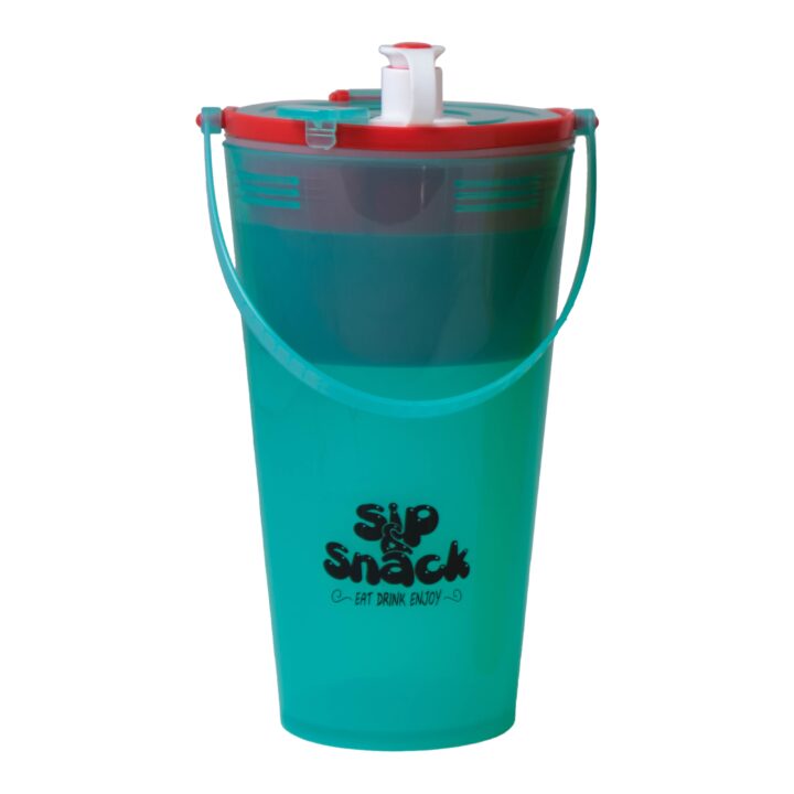 Lumiset's green sip & snack bottle