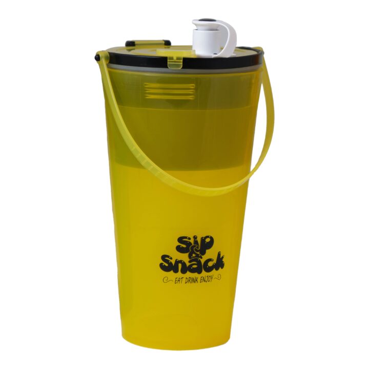 Lumiset's yellow sip & snack bottle