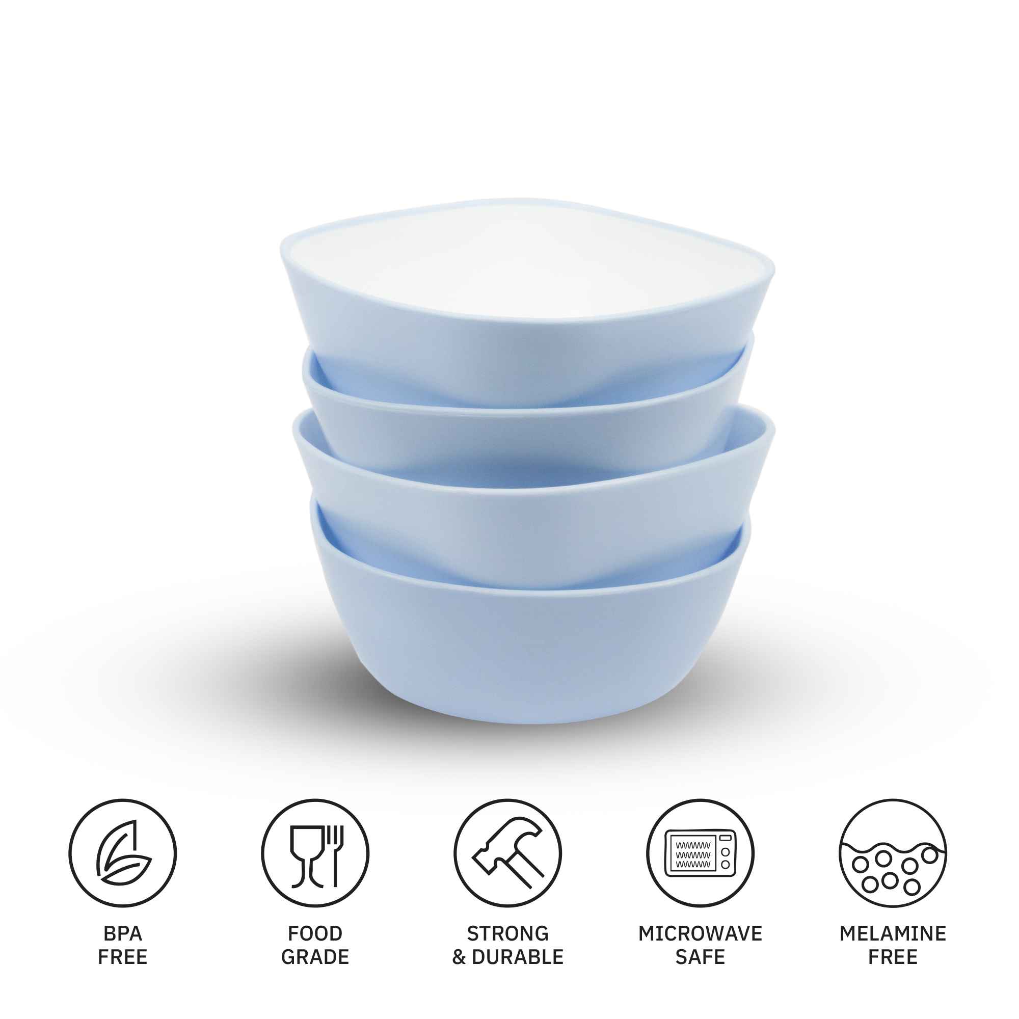 Square Bowls with Spoons Set of 4 Unbreakable | BPA-Free | Microwave Safe | Perfect for Daily Use 27 Square Bowls with Spoons Set of 4 Unbreakable | BPA-Free | Microwave Safe | Perfect for Daily Use - Image 14