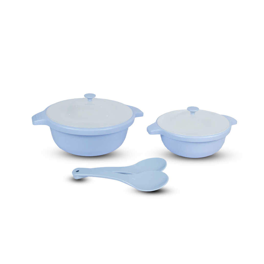 Medium & Large Serving Bowls with Lids Set of 2, 1250ml & 3000ml | BPA-Free Unbreakable | Durable & Versatile