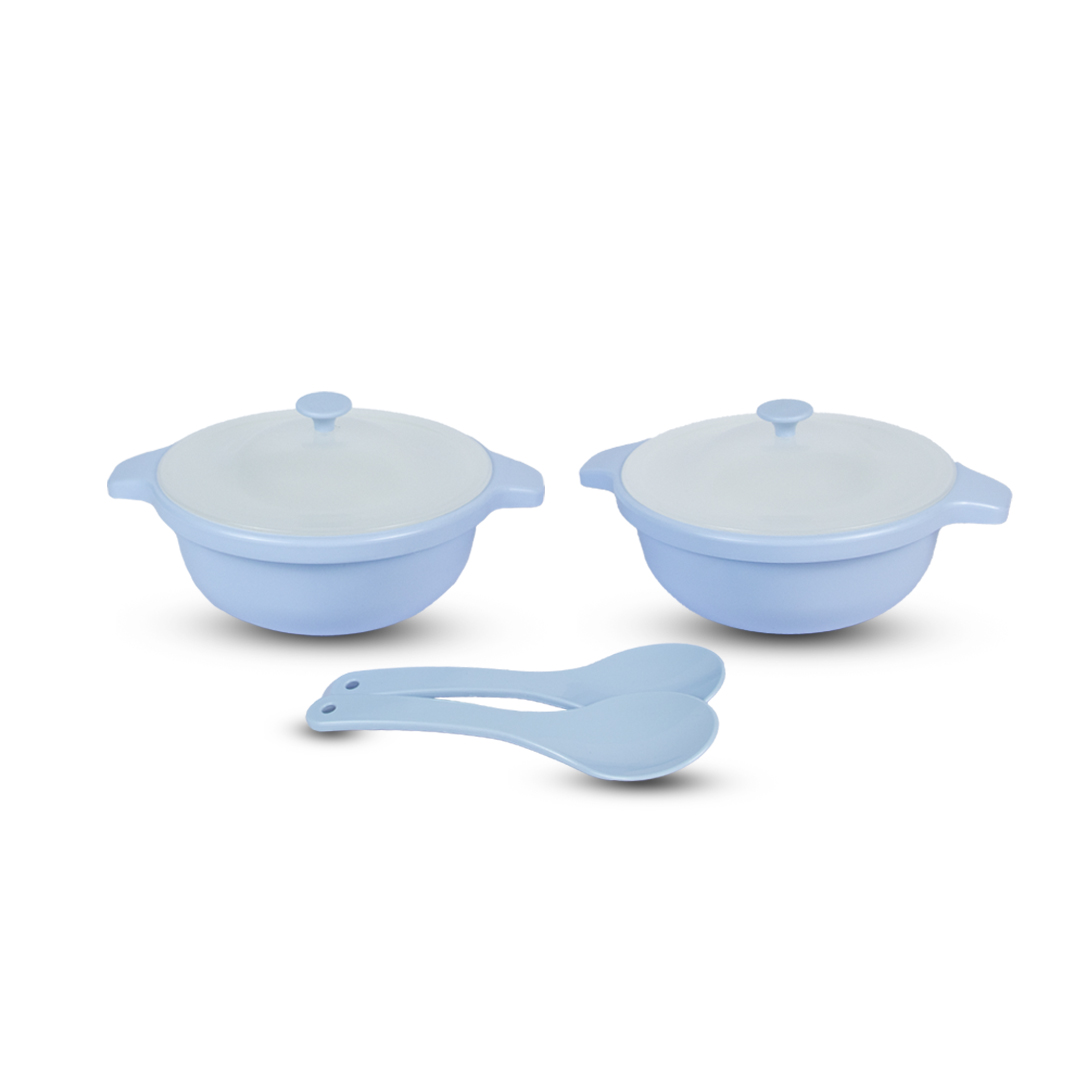 Medium Serving Bowls with Lids Set of 2, 2x1250ml | BPA-Free, Unbreakable, Durable | Suitable for Daily Use