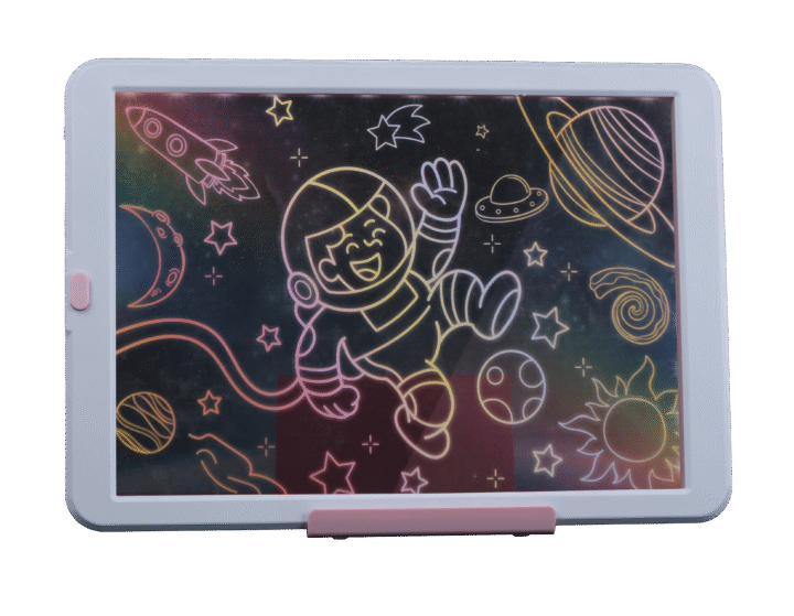 Lumiset Kids LED Glow Drawing Board | 8 Light Modes, Transparent Tracing Pad, 6 Neon Markers | Fun STEM Art Toy for Boys & Girls 4+ - Image 5